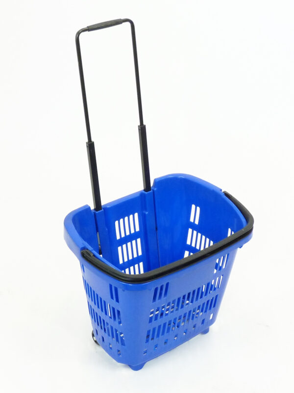34 Litre Rolling Plastic Shopping Basket New Pack of 10 - Image 5