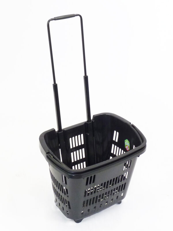 34 Litre Rolling Plastic Shopping Basket