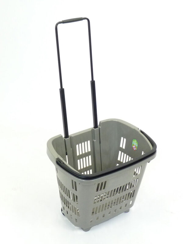 34 Litre Rolling Plastic Shopping Basket New Pack of 10 - Image 3