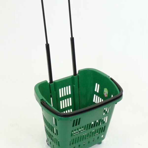34 Litre Rolling Plastic Shopping Basket New Pack of 10