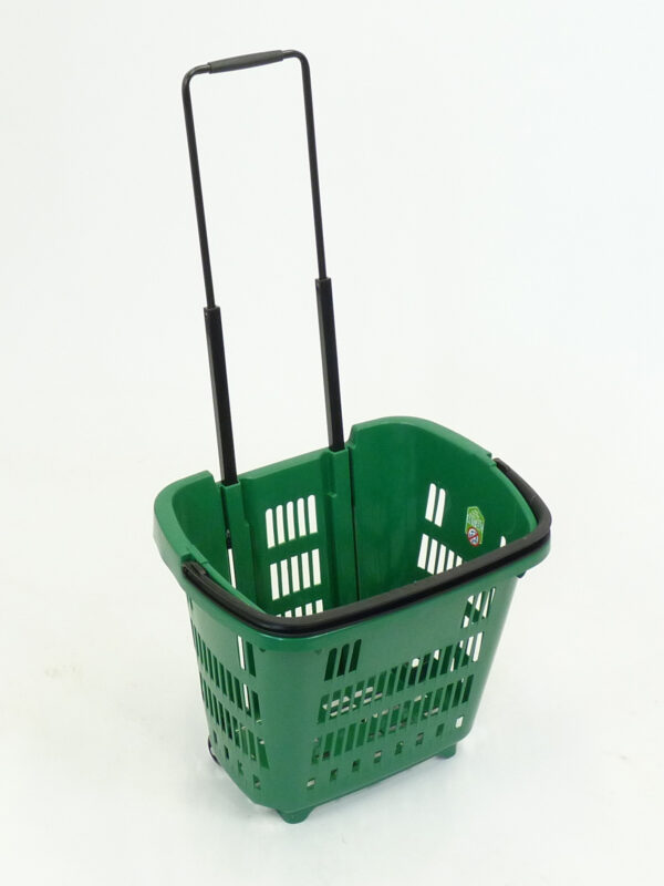 34 Litre Rolling Plastic Shopping Basket New Pack of 10 - Image 4
