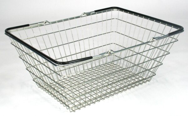 23 Litre Wire Shopping Basket New Pack of 10 - Image 3
