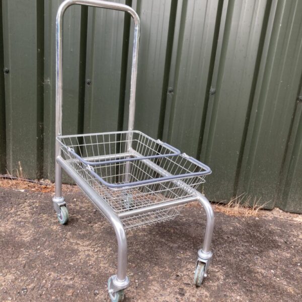 Mobile Shopping Basket Stacker for 23L Wire Baskets New